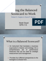 Putting The Balanced Scorecard To Work: Swati Goyal 10FN-113