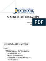 Seminario de Titulación: Daniel Cárdenas Jaramillo Dcardenasj@ups - Edu.ec Septiembre 2023