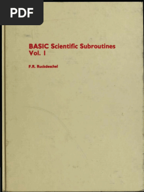 BASIC Scientific Subroutines | PDF | Basic | Microcomputers