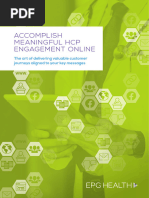 WHITEPAPER Accomplish Meaningful HCP Engagement Online EPG Health