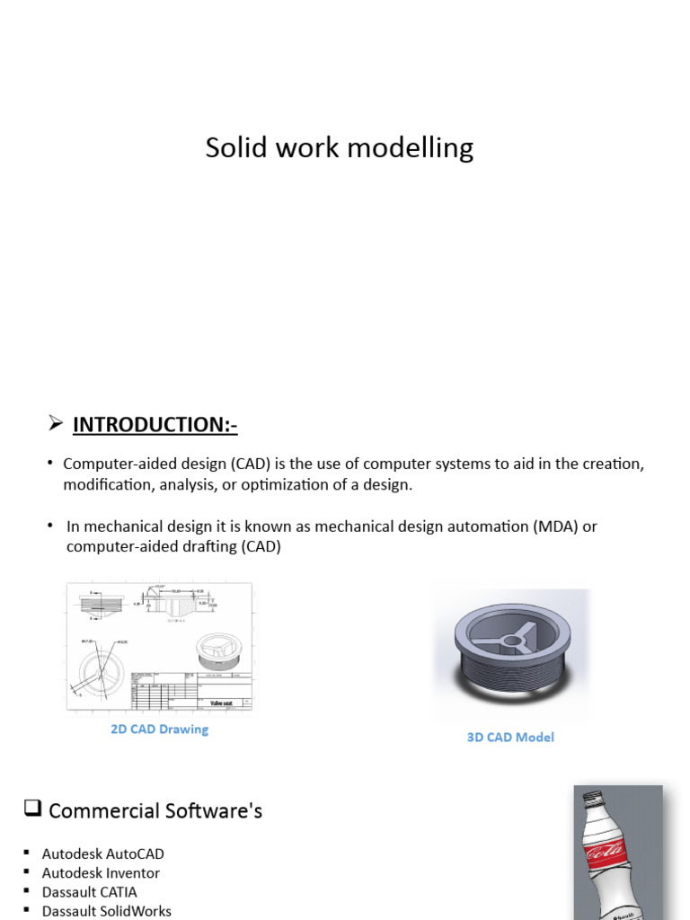Introduction to SolidWorks CAD Modeling | PDF | Computer Aided Design ...