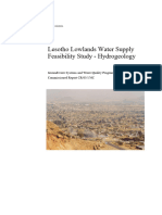 Lesotho Lowlands Water Supply Feasibility Study-Hydrogeology 2003