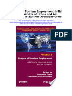 Download Shapes Of Tourism Employment Hrm In The Worlds Of Hotels And Air Transport 1St Edition Gwenaelle Grefe all chapter