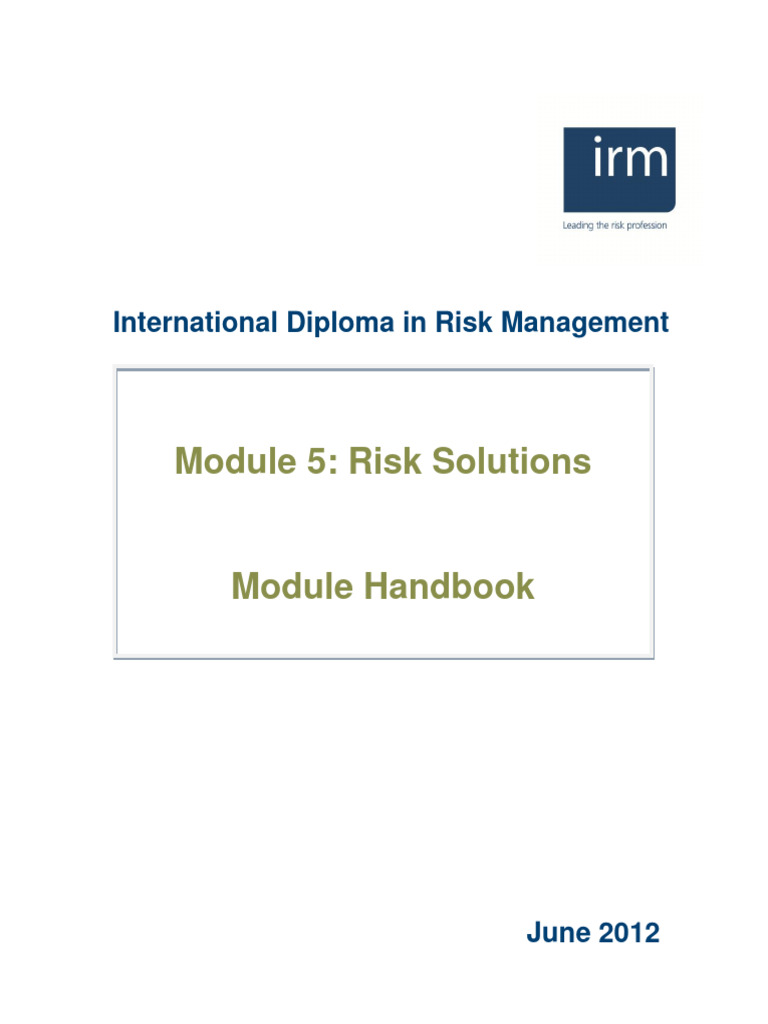 International Diploma in Risk Solutions | PDF | Risk | Risk Management