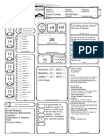 Llorius' Character Sheets