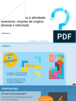 Apresentação PPT Capítulo 2 - Ferramentas Úteis À Atividade Filosófica - Noções de Lógica (Formal e Informal) - PPT1