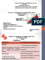 MODULO II.TEORÍA DE LA PRODUCCIÓN  Y PRODUCTIVIDAD MARGINAL