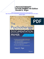 Download The Psychotherapy Documentation Primer 4Th Edition Donald E Wiger full chapter