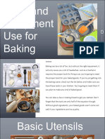 Tools and Equipment Use For Baking