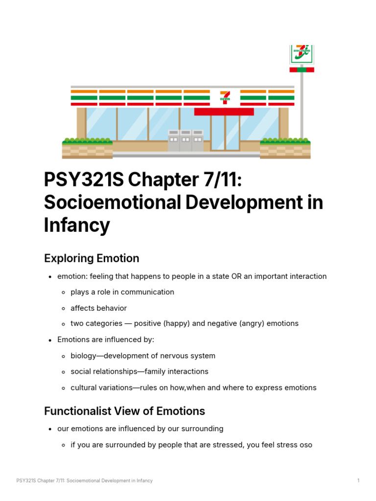 Psy321s Chapter 7 11 Socioemotional Development In Pdf Attachment