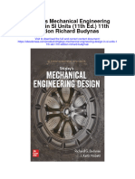 Shigleys Mechanical Engineering Design in Si Units 11Th Ed 11Th Edition Richard Budynas All Chapter