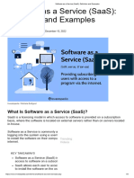 Software As A Service (SaaS) - Definition and Examples