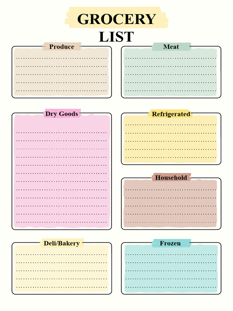 Monthly Meal Planner With Grocery List 5926 | PDF