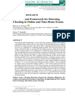 A Conceptual Framework For Detecting Cheating in O
