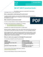 Cambridge Igcse Ict Practical Test Instructions 0417