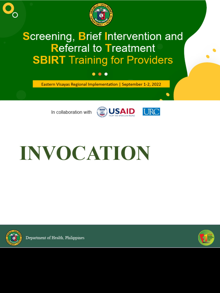 Sbirt Training 2020 Intro Generic Pdf