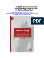 The Radical Right Biopsychosocial Roots and International Variations 1St Ed 2020 Edition Klaus Wahl Full Chapter