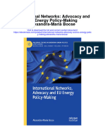 International Networks Advocacy and Eu Energy Policy Making Alexandra Maria Bocse Full Chapter