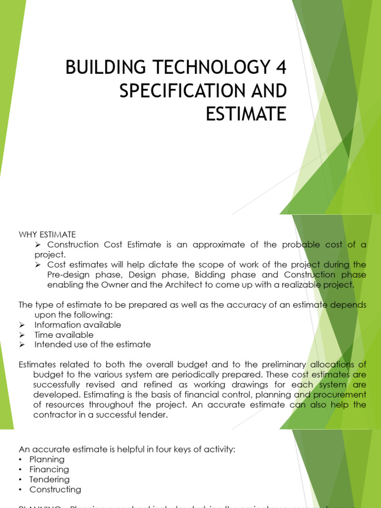 Construction Cost Estimating Guide | PDF | Concrete | Construction ...