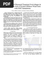 Comparison of Measured Transient Overvoltages in The Collection Grid of Nysted Offshore Wind Farm With EMT Simulations