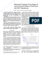 Comparison of Measured Transient Overvoltages in The Collection Grid of Nysted Offshore Wind Farm With EMT Simulations