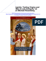 Signs of Virginity Testing Virgins and Making Men in Late Antiquity 1St Edition Michael Rosenberg All Chapter