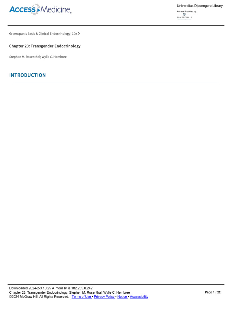 Transgender Endocrinology Overview | PDF | Gender Identity | Transsexual
