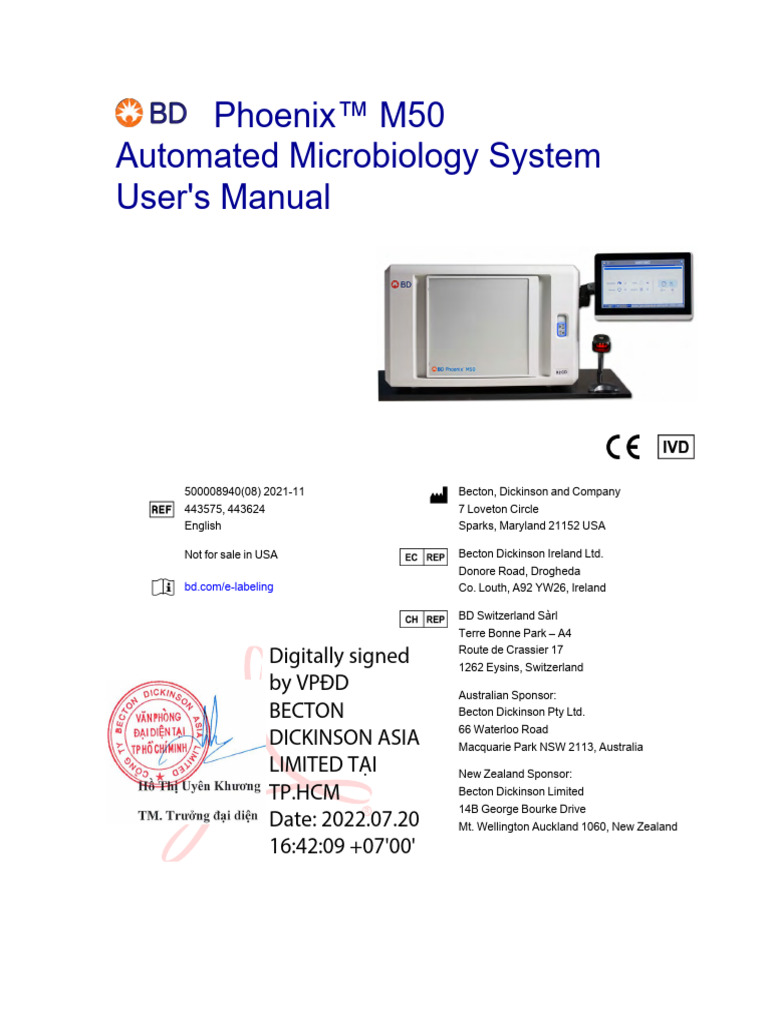 BD Phoenix AST User Manual | PDF | Beta Lactamase | Microbiology