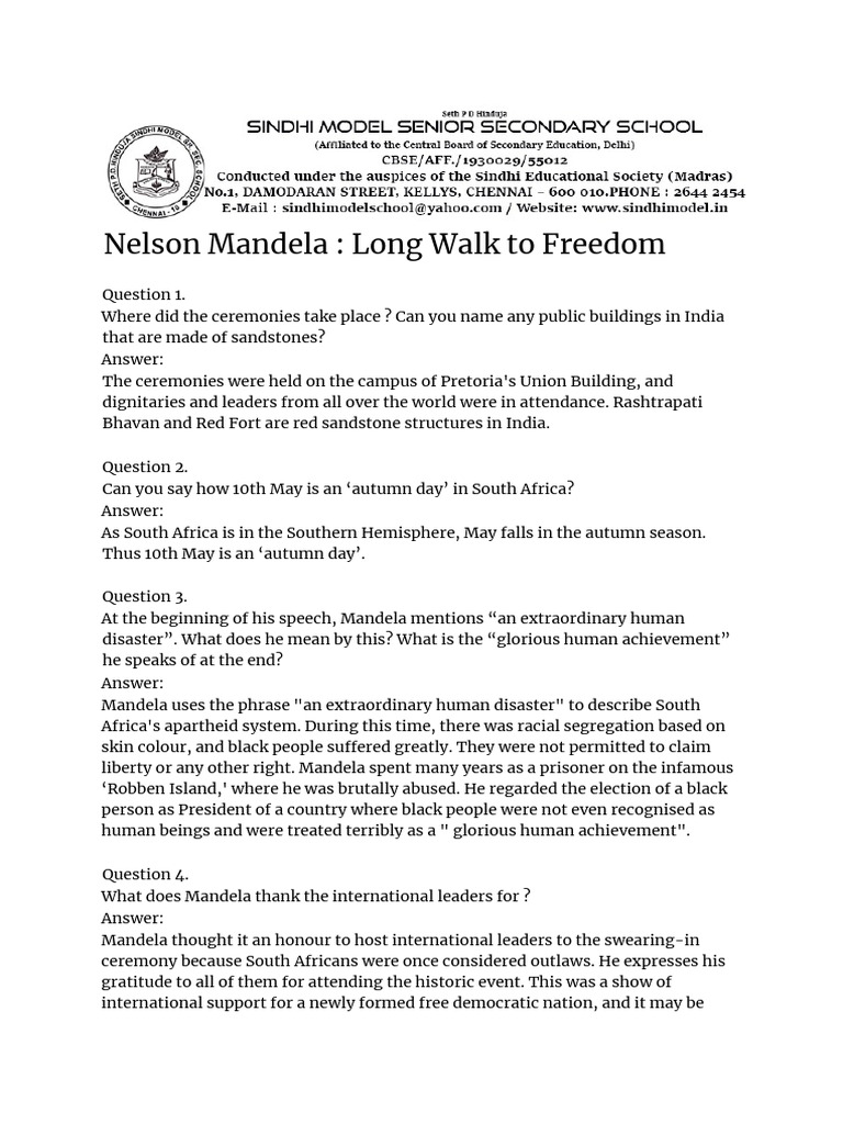 Nelson Mandela: Long Walk To Freedom | PDF | Nelson Mandela | Apartheid