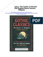 Gothic Classics The Castle of Otranto and The Old English Baron Horace Walpole Full Chapter