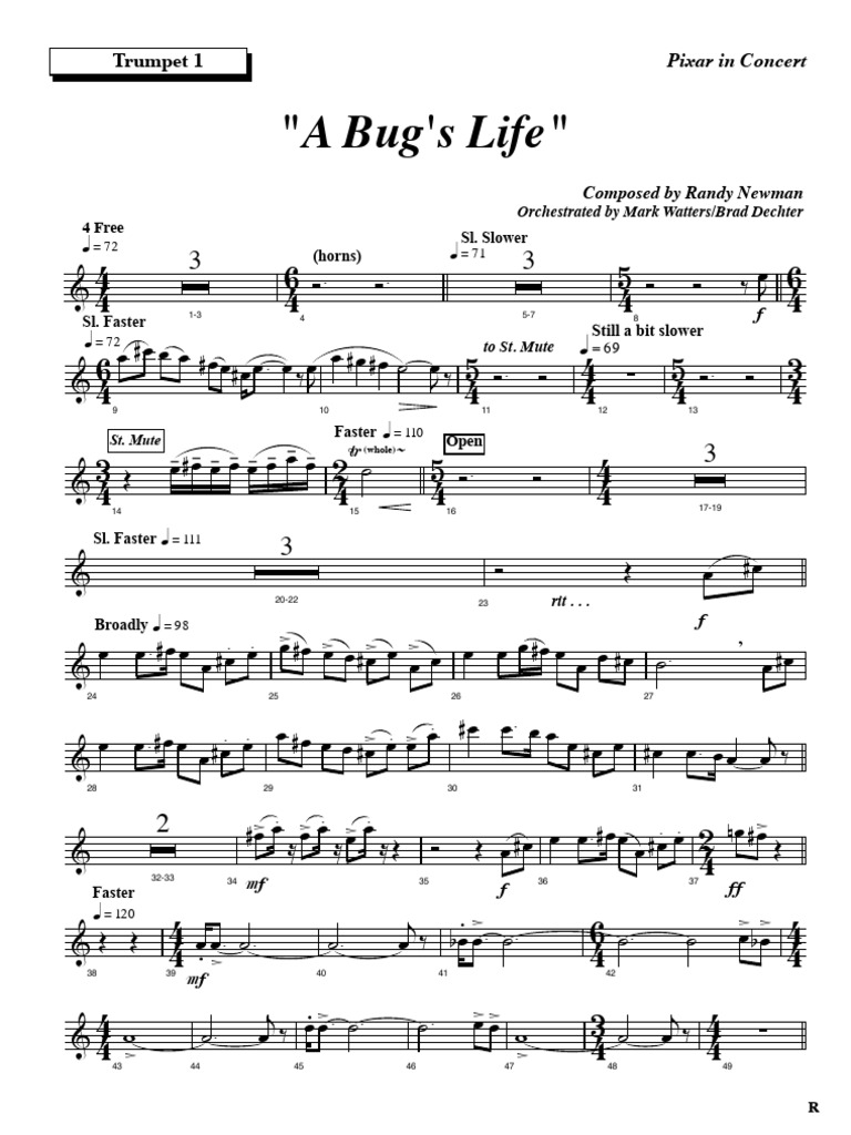 BUGS LIFE Pixar in Concert 2011 TPT 1 REV | PDF