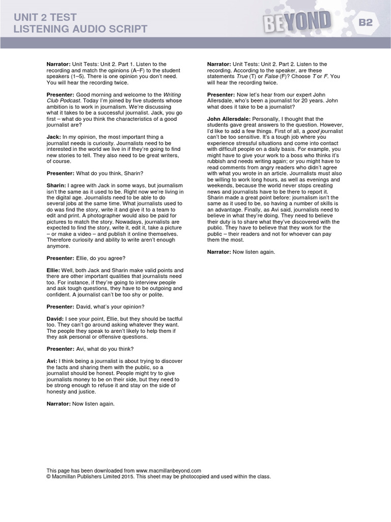 Journalism Skills Discussion Audio | PDF | Journalism | Human Communication