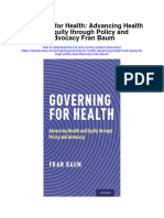 Governing For Health Advancing Health and Equity Through Policy and Advocacy Fran Baum Full Chapter