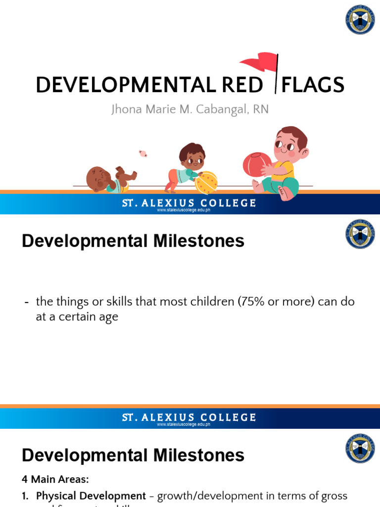 Developmental Red Flags 0 Pdf Child Development Developmental