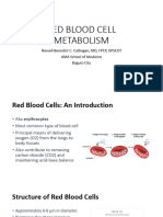 Red Blood Cell Metabolism Biochemistry