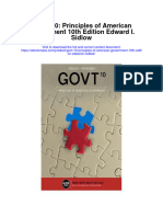 Download Govt 10 Principles Of American Government 10Th Edition Edward I Sidlow full chapter
