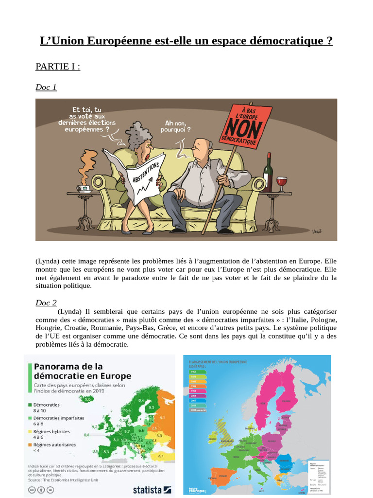 Démocratie en Europe : enjeux et défis | PDF | Parlement européen ...