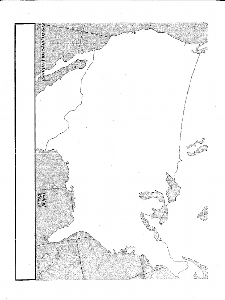 Blank Physical Map of North America | PDF