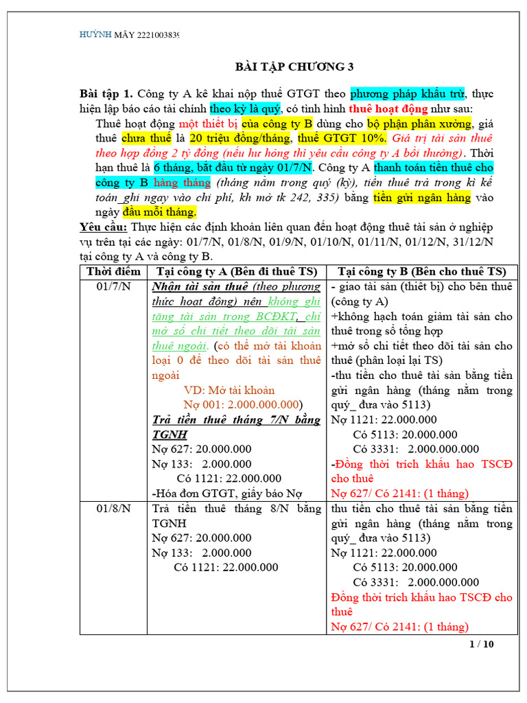 Btap ch3 kttc2 | PDF