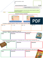 Problemas Divisiones 5° Carta 60 Hojas