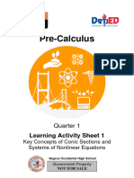 Pre Calculus - LAS - Q1 - Week1 and 2