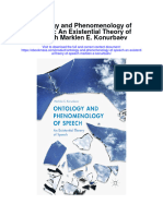 Ontology and Phenomenology of Speech An Existential Theory of Speech Marklen E Konurbaev Full Chapter