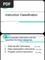 Instruction Classification: Unit 2