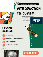 Introduction To Cubism Education Presentation in Grey Orange Blue Hand Drawn Textured Style