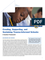 E. creating supporting and sustaining trauma informed schools a systems framework