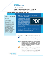 Consumer Fact Sheet 1: Introduction To The National Safety and Quality Health Service (NSQHS) Standards (Second Edition)