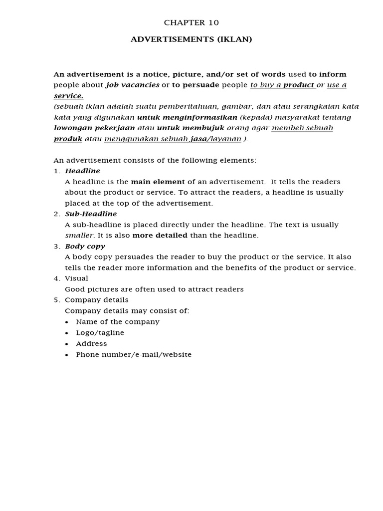 Elements of Effective Advertisements | PDF | Career & Growth | Business
