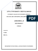 Anna University Chennai 600 025: Ocs-352 - Iot Concepts and Applications