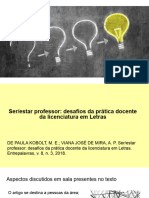 2022 10 11 AULA 10 - Ser-Estar Professor Desafios Da Prática Docente