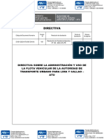 DIRECTIVA SOBRE ADMINISTRACIÓN Y USO DE FLOTA VEHICULAR (1)